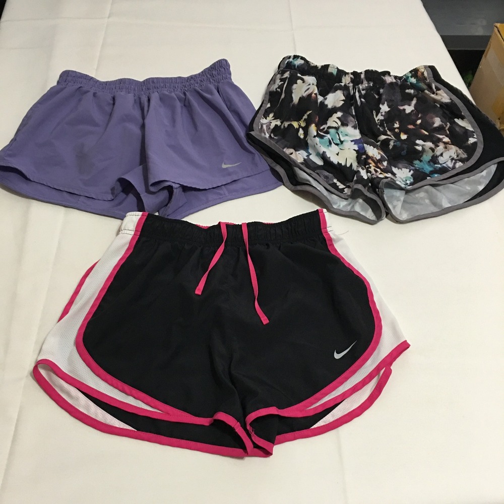 Lot of 3 Nike Running Shorts Womens Small Multicolor Dri-FIT Athletic